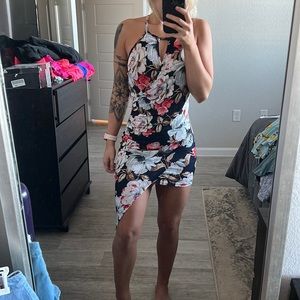 Floral Print Kabuki Dress